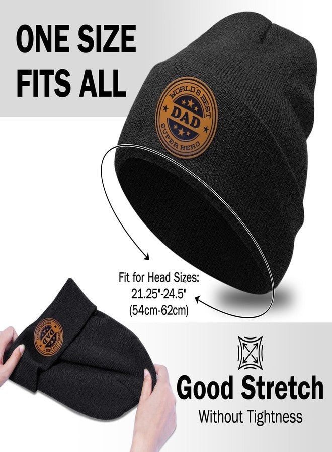 Doyesiee Best Dad Beanie Gifts from Daughter, Son, Kids, Men Knit Hat for Father's Day Birthday Christmas Stocking Stuffers (US, Alpha, One Size, Medium, Standard, Black) - Image 4
